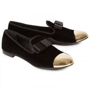 Giuseppe Zanotti Black Velvet Loafters Size 7,5
